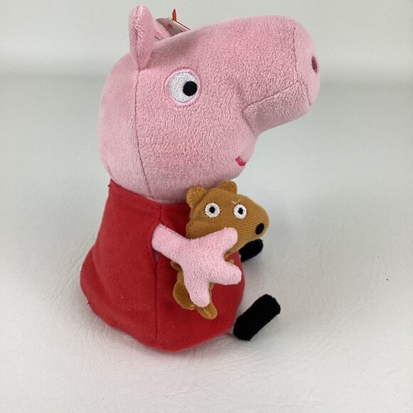 Ty Beanie Babies Peppa Pig 6" Plush Bean Bag Stuffed Animal Toy Vintage TAGS - Picture 5 of 7
